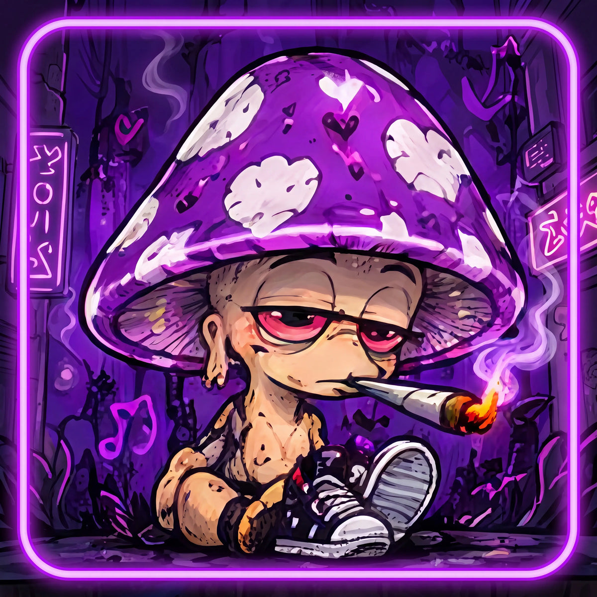 Smokey Shroom individually generated collectible artwork